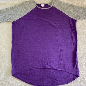 LuLaRoe 🦄 Irma Baseball Tee in Purple